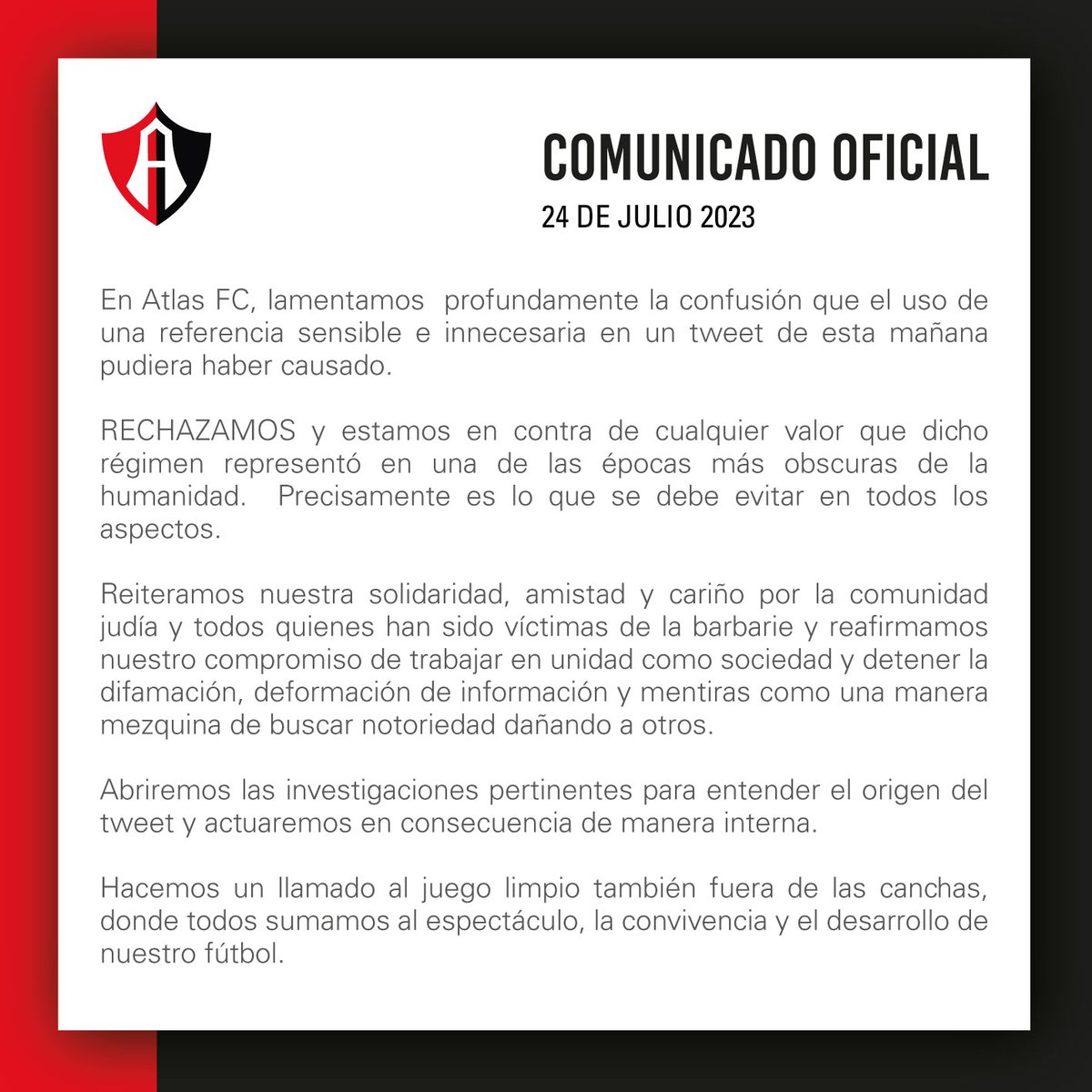 omardepor's tweet photo. En los medios, para mí es mala la AUTOCENSURA por miedo.

Por eso y a riesgo de ser malinterpretado, aquí mí opinión sobre la polémica alrededor del CM del @AtlasFC y el tweet que ya fue borrado. 

Ah, y al último quise decir "diplomáticamente INCORRECTO".

Y sí, ¡fuck los nazis! https://t.co/P47ynWpI4c