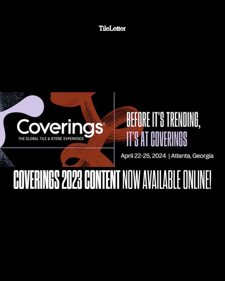 Catch up on all the valuable content you missed at Coverings 2023 (@coveringsshow), with over 100 on-demand educational presentations available now. Watch from the comfort of your car, home, or office.

#Coverings2023 #OnDemandLearning #TileLetter