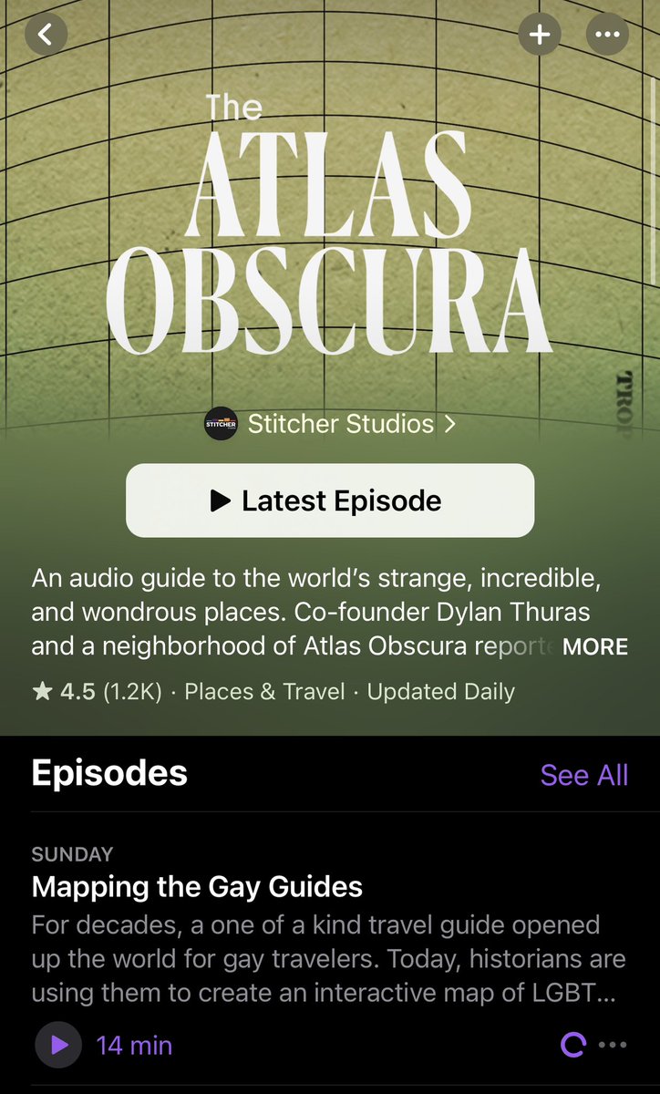 Listen to me chat about my love of historical gay travel guides and Mapping the <a href="/GayGuides/">Mapping the Gay Guides</a> with <a href="/atlasobscura/">Atlas Obscura</a> 🏳️‍🌈