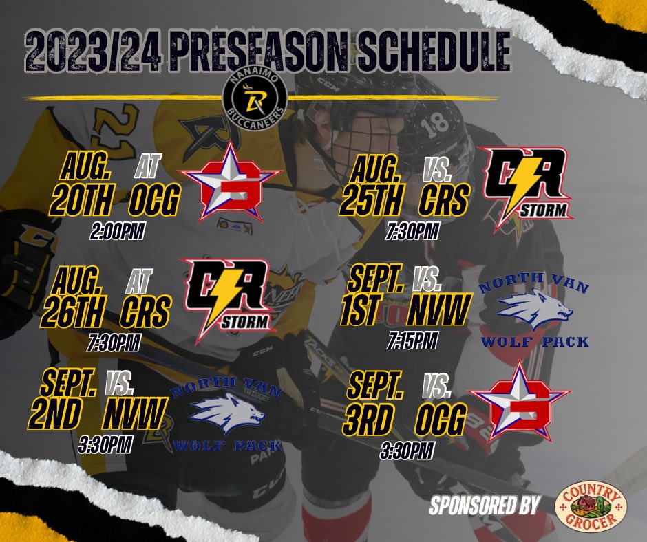 PRE SEASON!
Less than one month until we start playing hockey again!! 

See you in August…
#GoBucsGo🏴‍☠️ #NewEra
