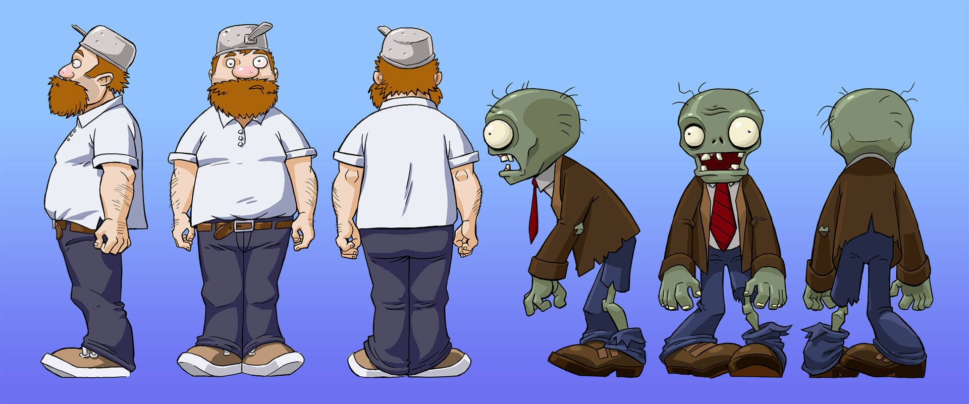 Plants vs. Zombies Media on X: Turnarounds for Crazy Dave and Basic Zombie  - Plants vs. Zombies  / X