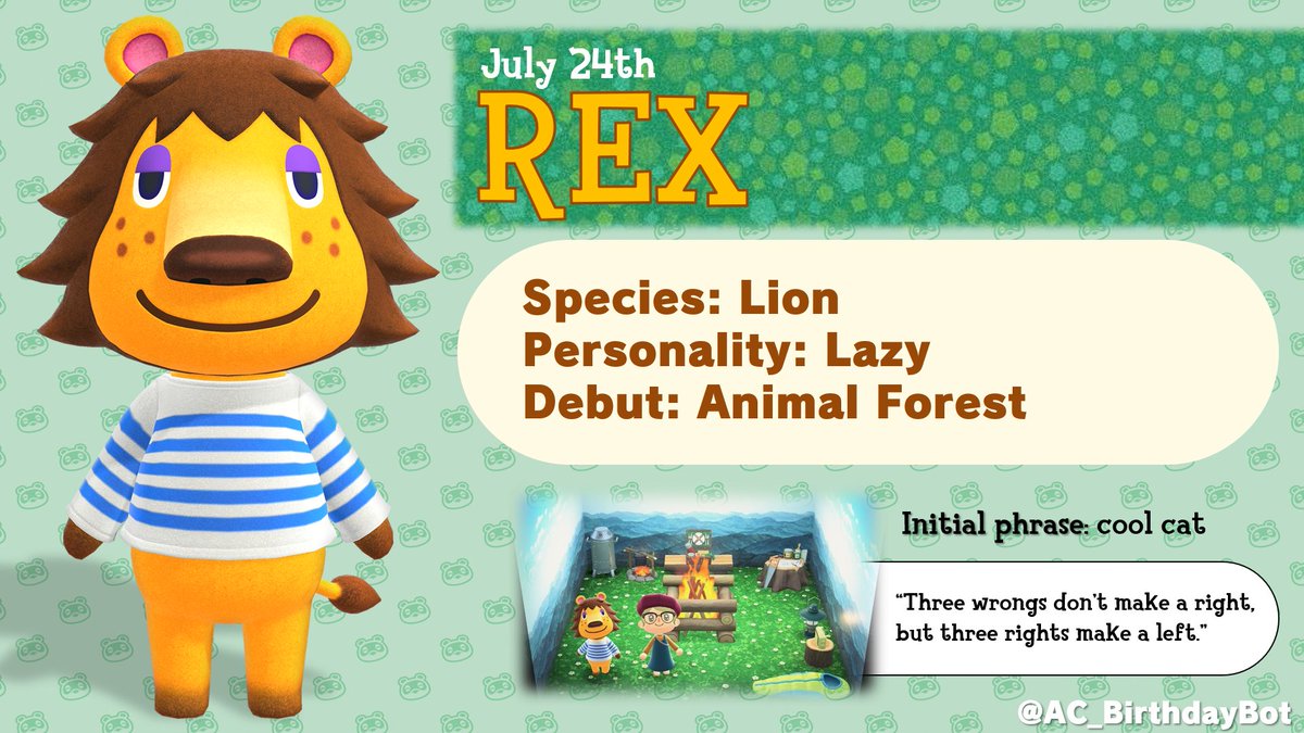Today, July 24th, is Rex's birthday!