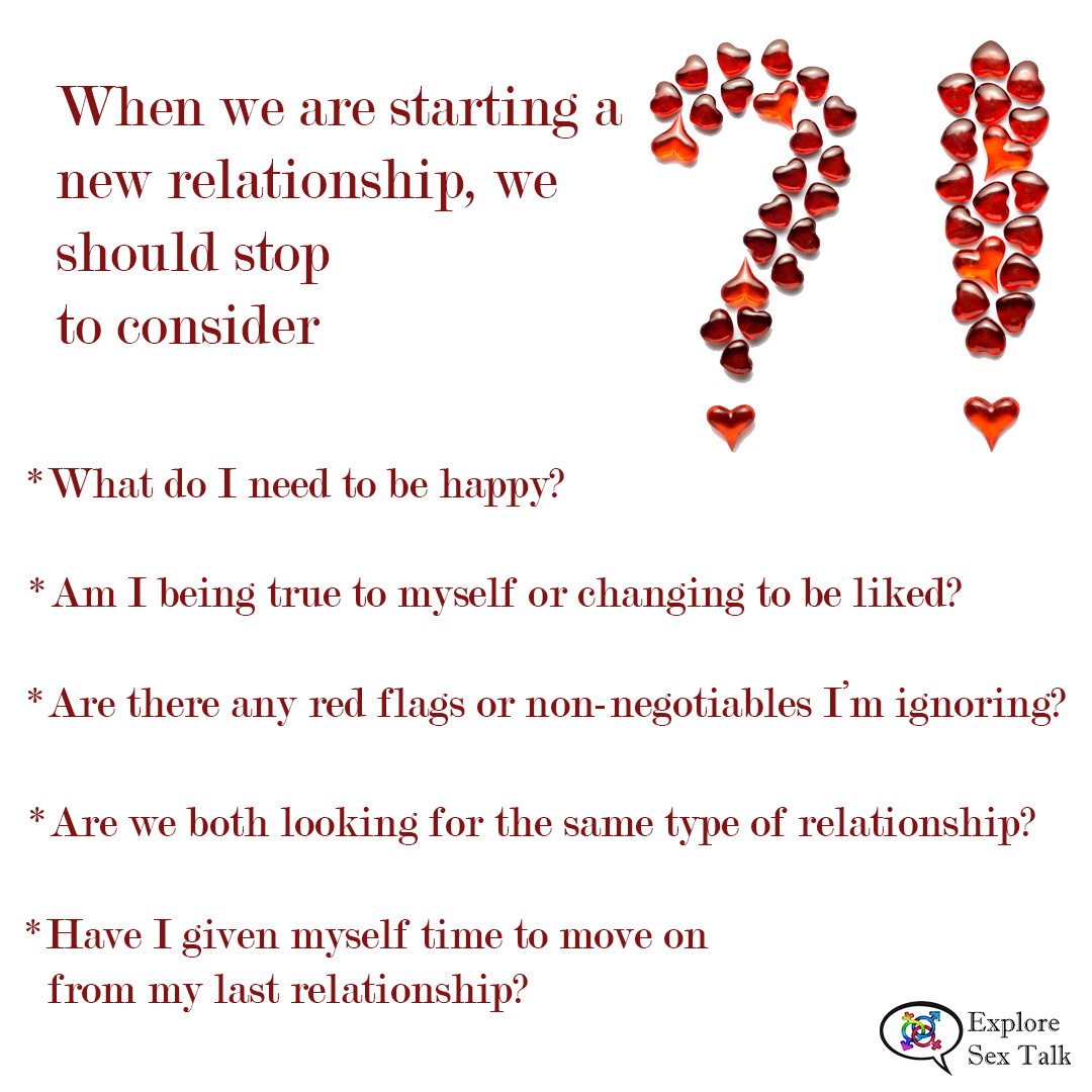 ExploreSexTalk's tweet photo. Asking yourself a few simple questions before embarking on a new relationship can help you understand where you're at and what your needs are. These things can help you set boundaries, communicate clearly, and build better relationships https://t.co/qxDmbTTUfB