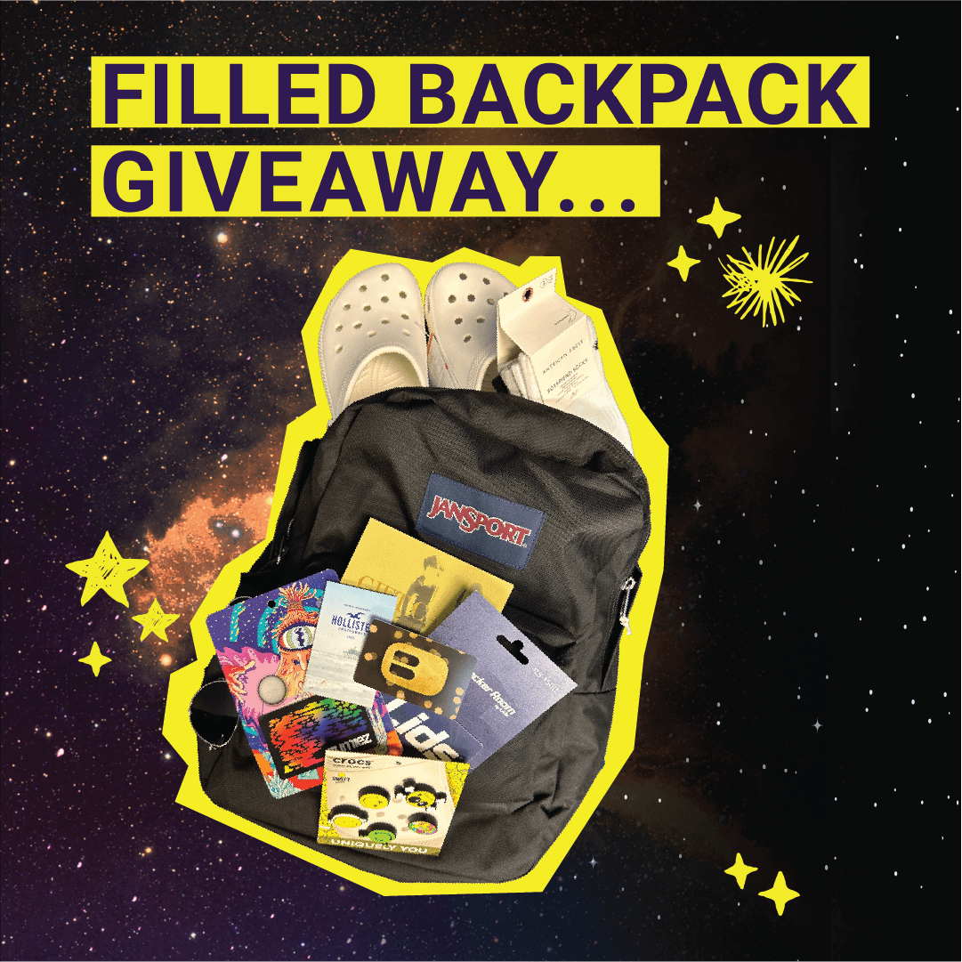 We are dropping a major giveaway for #backtoschool! 🎒🔥 That's right, we're hooking you up with a chance to #win this #backpack filled with sweet sunglasses, Crocs, 💰$360 in gift cards to some of your fave stores and MORE! Enter now 👉 bit.ly/3DrDaKR
