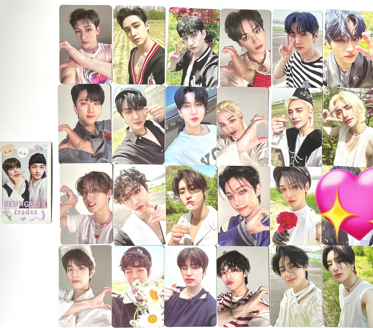 pastelstarlost's tweet photo. WTS sell stray kids skz photocard sale

⭐️ 5star &amp; maxident album PCs $4 ea, $3.50ea if buying 20+
⭐️ Maxident Starriver VC $15 ea, $120 ot8 sets (free shipping for sets)

💌USA $1 stamp, $4.50 track
💌WW $2 stamp https://t.co/nzTMEo8sMV
