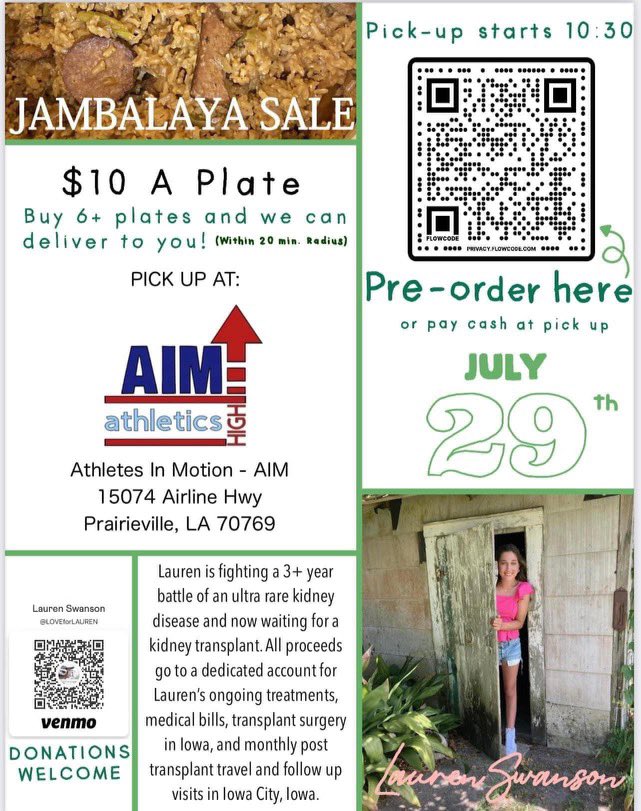 DuckroostSports's tweet photo. Hey folks, one of our owns lil sister needs our help. Amanda Swanson, one of our Athletic Trainers, lil sister needs a kidney transplant. Any support appreciated. Buy some tickets, buy some jambalaya, donate what ya can. Thanks folks!  @LoveforLauren https://t.co/GRvxwnN4IW