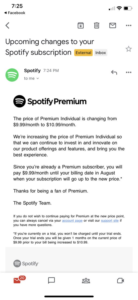 DiingaLING's tweet photo. Even Spotify is following suit 🤪

I simply cannot afford to live anymore due to price increases https://t.co/h5OeNH4xNA