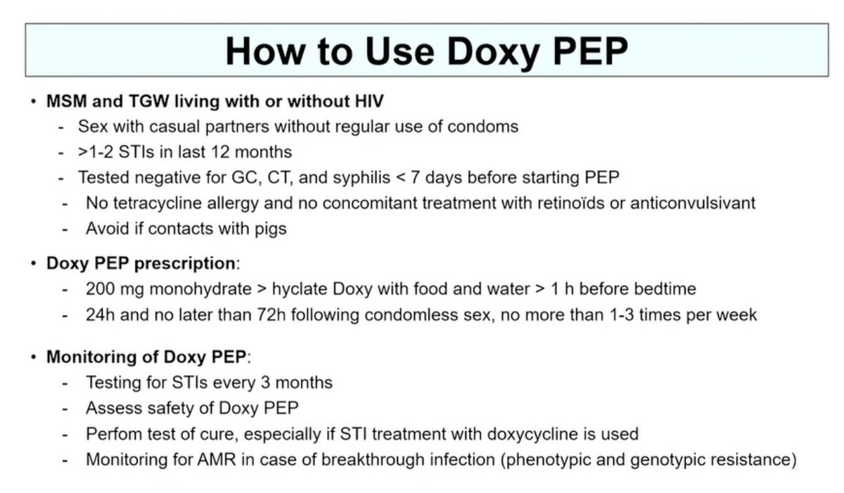 Paul Sax (@paulsaxmd) on Twitter photo Take-home lessons on use of doxy PEP for STI prevention by master of PrEP and PEP Dr. Jean-Michel Molina <a href="/jmmolinaparis/">Jean-michel Molina</a> as we await changes in guidelines.
Outstanding plenary at @IAS2023. Take-home lessons on use of doxy PEP for STI prevention by master of PrEP and PEP Dr. Jean-Michel Molina <a href="/jmmolinaparis/">Jean-michel Molina</a> as we await changes in guidelines.
Outstanding plenary at @IAS2023.