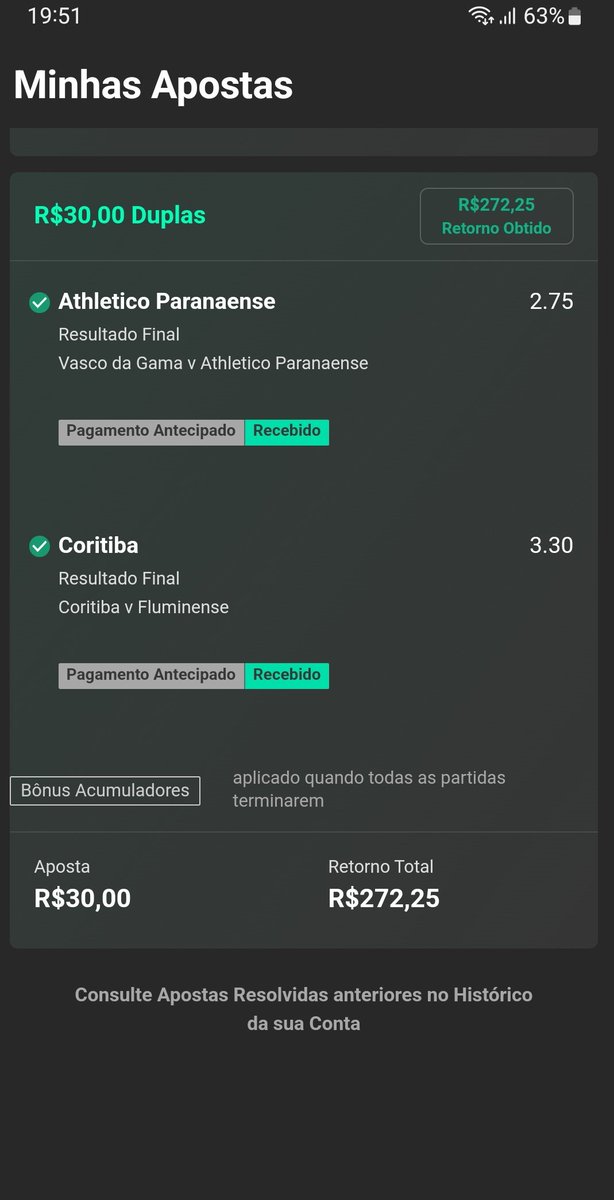 CARDOSOMARCAS's tweet photo. @TheSmartBettor @bet365_es O valor q me pagaram https://t.co/nCJAPlFRYt