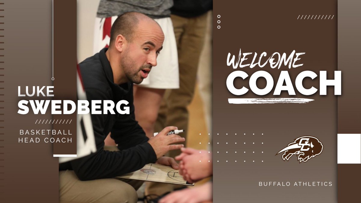 BUFFSAthletics's tweet image. Buffs hire Swedberg to lead boys’ basketball. Former Dordt University assistant, Luke Swedberg, takes the helm for Buffalo Basketball. @swedbergluke @sportsinkansas 

Read the Story: ow.ly/bP5x50Pk4OC

#1Herd
