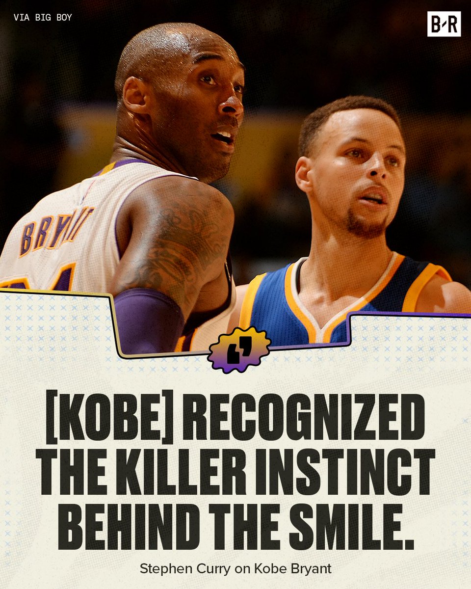 BleacherReport's tweet photo. Kobe knew Steph had that Mamba Mentality 🐍 

(via @bigboy, @NBA) https://t.co/eyDyJCKgZT