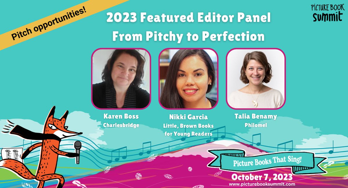 picturebksummit's tweet image. Is your pitch hitting the right notes? Join editors @kbworld33  @NikMarieGarcia &amp;amp; @taliabenamy as they critique pitches, reveal what editors are really looking for in picture book hooks, and what you can do to make yours stand out.
picturebooksummit.com
#Querytip #kidlit