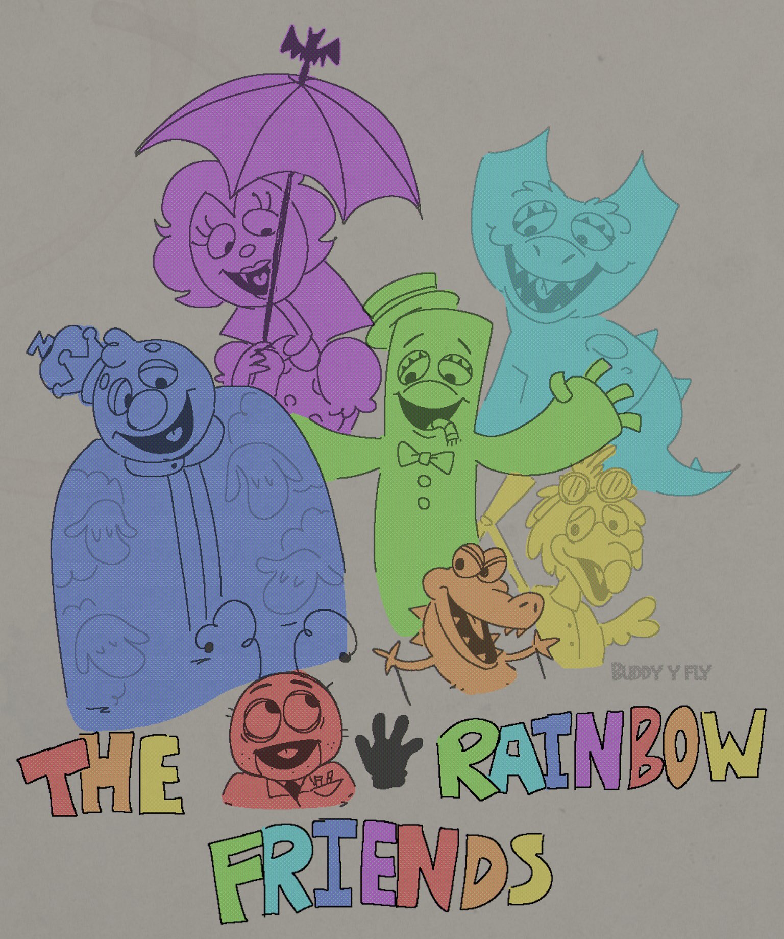 Rainbow Friends Green (Friendly) | Poster