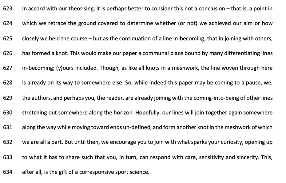CarlWoods25's tweet photo. @RathLeanne Lovely take, Lea. And thanks for the tag. It encouraged me to share this paragraph from a pre-print we have yet to publish. Perhaps it echoes the last few days for you all? https://t.co/Kli0Es7JSM