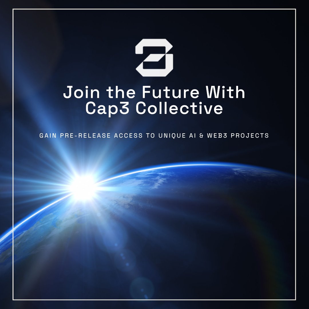 Cap3Collective's tweet image. Leap into the future with Cap3! 🚀Our members enjoy exclusive EARLY access to innovative AI and web3 projects. The world is changing, join us and stay ahead! #Cap3 #Web3 #AI 🌠

subscribepage.io/kRsZvB