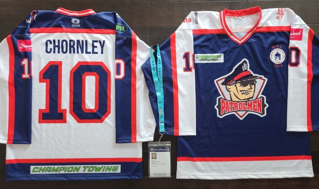 ShaunChornley's tweet photo. 5 more days until the @WPFG2023 in #Winnipeg. Picked up my Athletes ID today for Ice Hockey! Appears Team Canada is entering the parade last on Friday night, at the opening ceremony @CanadaLifeCtr #GoingforGold #FrontLineToFinishLine https://t.co/w3GQJr5Ui4