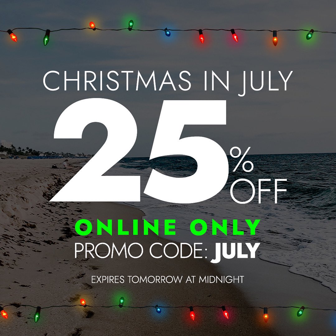 HUGE SALE STARTS NOW!🎅🏽☀️ Enjoy 25% off your order this week with promo code: JULY. 
 
Act fast! Sale ends tomorrow at midnight. Order here: 95nutrition.com