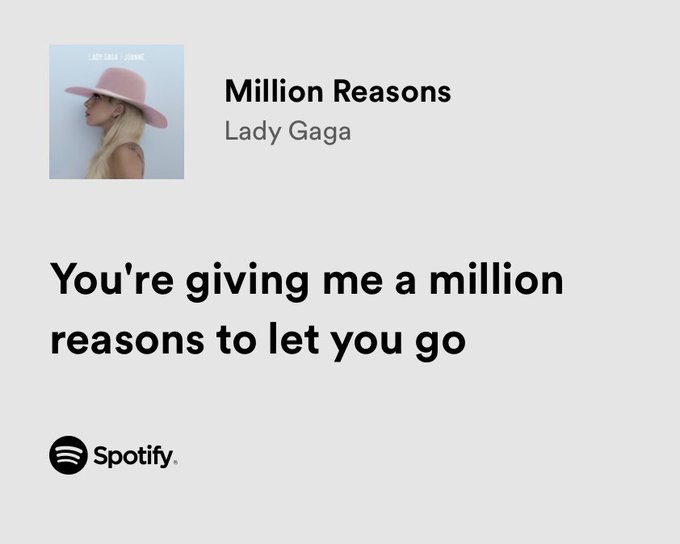 RT @thesadbaby: lady gaga / million reasons https://t.co/8rr8Rg6hvV