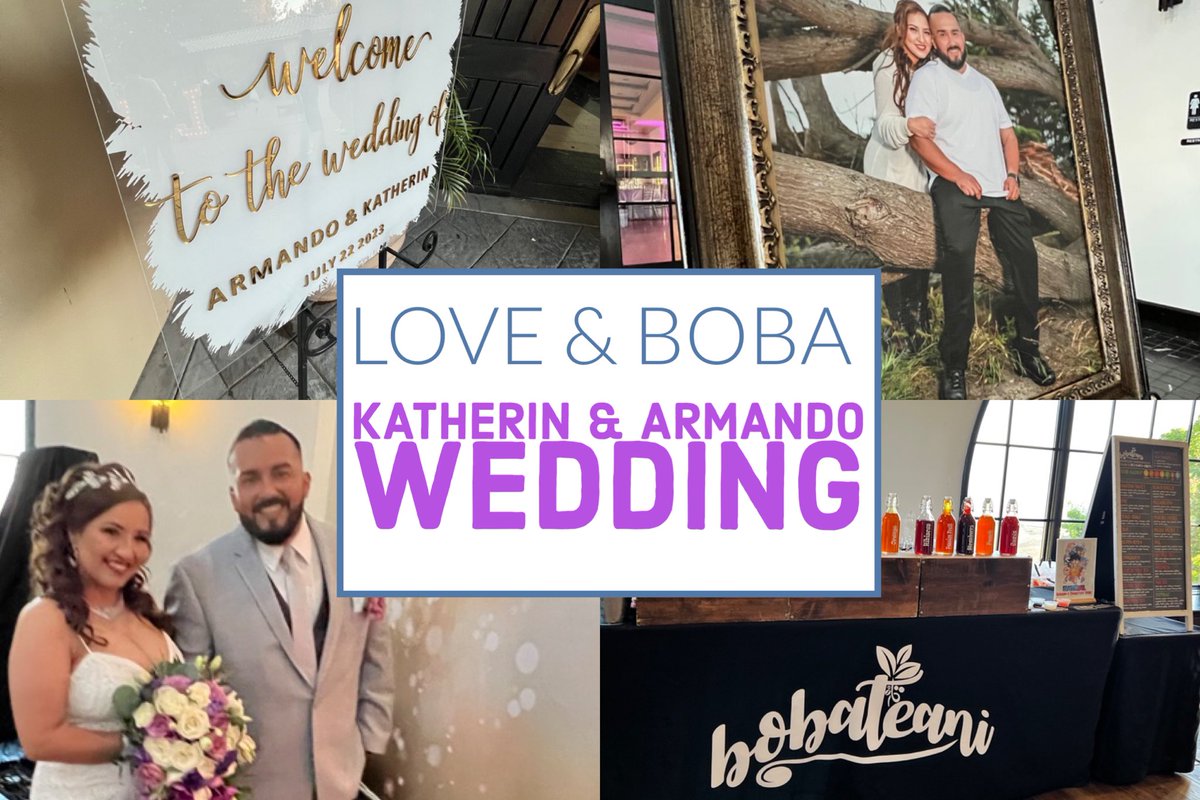 Congratulations Katherin & Armando! #LoveandBoba #weddingcatering #weddingbobacatering ##boba #bobatea #bubbletea #bobabar ##bobateabar #bubbletebar #catering #wedgewoodweddings #weddings #silvercreekwedgewoodweddinhs #theranchwedgewoodweddings
