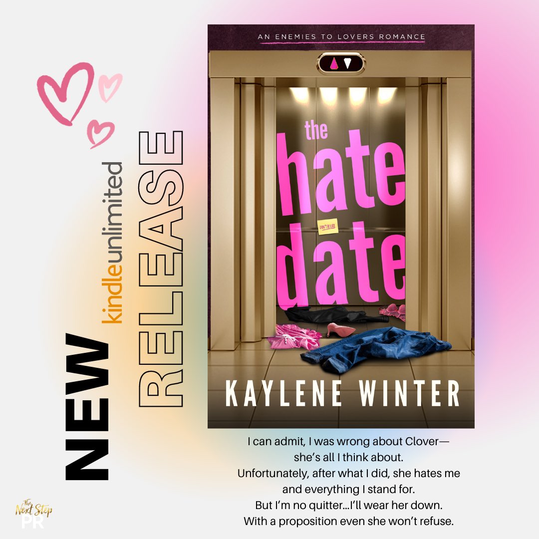 𝗧𝗛𝗘 𝗛𝗔𝗧𝗘 𝗗𝗔𝗧𝗘 - 𝗔𝗩𝗔𝗜𝗟𝗔𝗕𝗟𝗘 𝗡𝗢𝗪!
#TheHateDate @kayleneromance #OutNow
#TheHateDateReleaseKW #KayleneWinter
#ForcedProximity #Standalone 
#ReadMe getbook.at/HateDate
#Hosted @TheNextStepPR