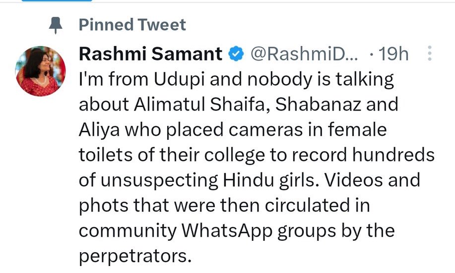 pallavict's tweet photo. Zoo Bear🐻 is the one who d0g whistled Nupur Sharma ji to the world & unleashed the STSJ g@ngs that lead to the deaths of Kanhaiyalal tailor & Dr Umesh Kolhe 😢😢

Then he went after @kajal_jaihind ji

Then he’s targeted @smitaprakash ji who’s receiving de@th threats 

& now he’s targeting @ShefVaidya ji 
@RashmiDVS ji & @arunpudur ji for their coverage on Udupi girls hostel incident 

But he won’t ever fact check Comrade Subhashini Ali for defaming a youth by calling him a r@pist & then apologising but NOT deleting the tweet 

People like him will shame ALL Hindus for Kathua & Manipur horrific incidents & Bullibai app, but will consume Fevicol & deny communal angle when any terr0rist is caught or 
when 3 girls from a particular community film H girls, it’s just a prank with NO communal angle?

Even as per Udupi police under Congis Karnataka Sarkar, there’s no communal angle 

& they are now intimidating Rashmi ji interrogating her at odd hours 

Just like Uddhav Thackeray lead MVA tried to put robbery angle & tried to HIDE STSJ angle in Dr Umesh Kolhe murder 

Zoo Bear allegedly has FIRs against him under POCSO for harassing a minor on SM 

This🤚’s favourite fact checker openly confesses that he’s ONLY answerable to his DONORS, not the truth

Bharat ki bahu betiyon ko isse bachao 
@MinistryWCD @AmitShah ji @smritiirani ji 🙏🙏

Let there be central agencies probe into the Udupi Hostel incident 👍

I-N-D-I-A believes in appeasement politics instead of giving justice to all

Bharat wants to save all betis, whether from Manipur, Udupi, Rajasthan, Bengal or any other corner of India

It’s time to participate in
Quit I-N-D-I-A movt again 🇮🇳🇮🇳
