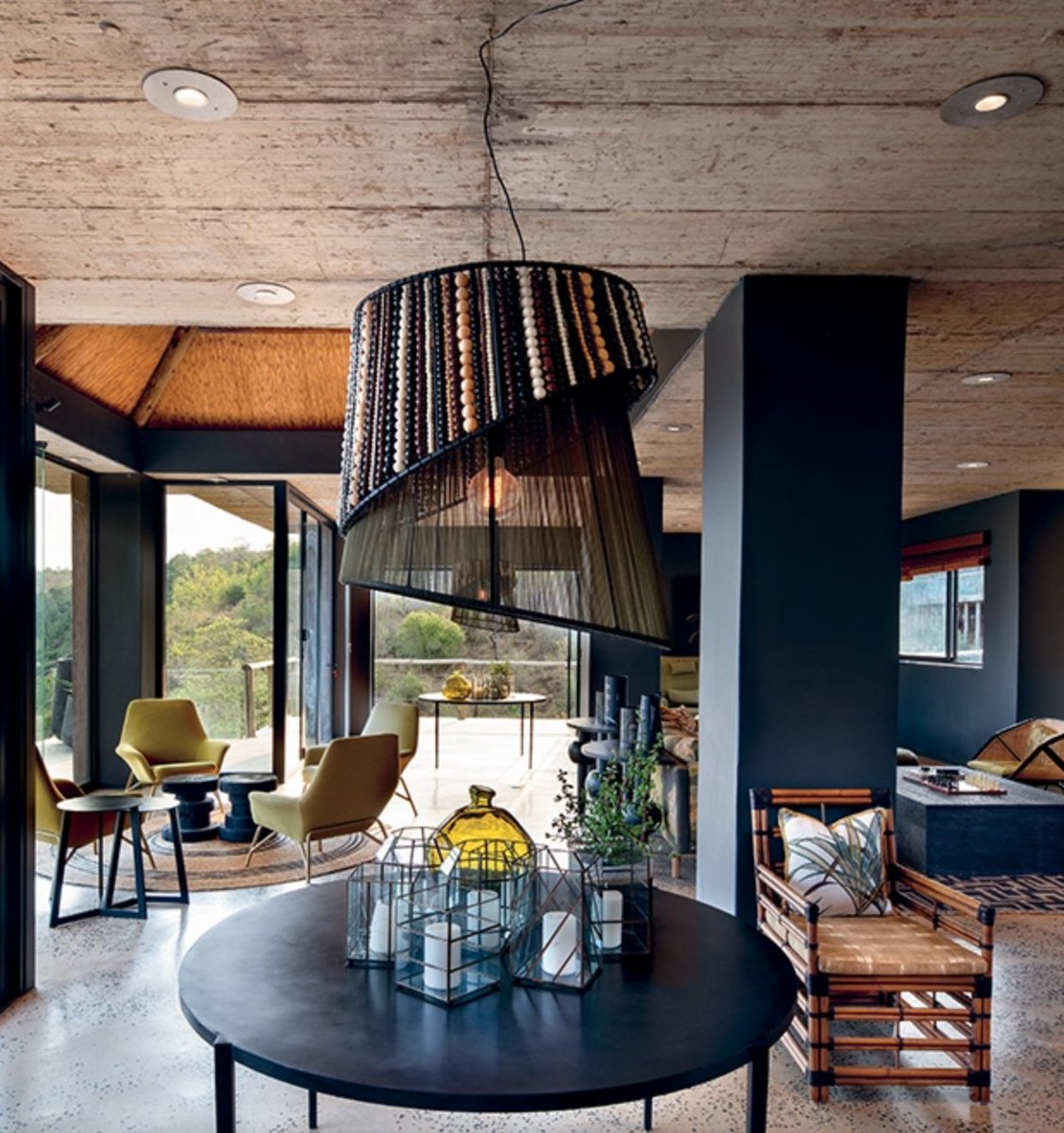 Out on safari

The Stack pendant hangs here against the natural backdrop of the bush at Mfulawozi Wilderness. Project designed by. Michele Throssell Interiors 

#lightinginspo #decor #luxurystays #southafricandesign #mashtdesignstudio
