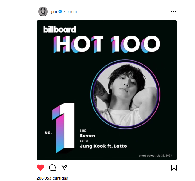 JhenniferArt's tweet photo. o jimin parabenizou o jungkook  pelo #hot1 da bilboard,no insta 💜 https://t.co/YEBSL7ENPB