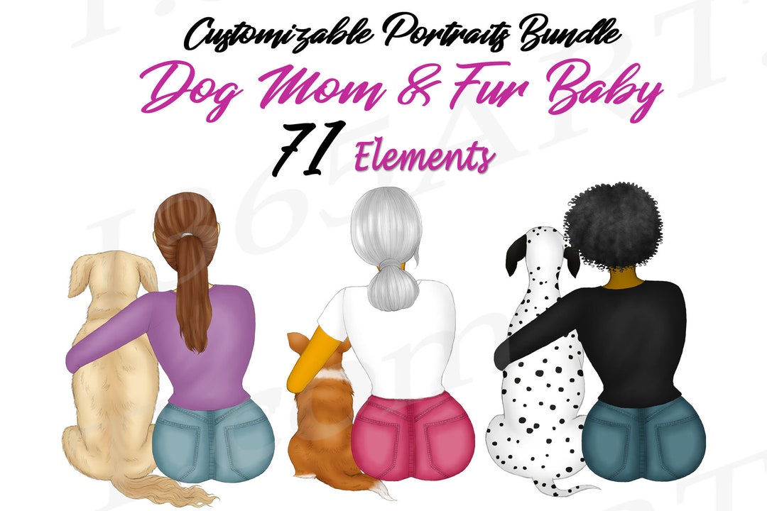 Best Friends Dog Mom clipart Set by I 365art art  buff.ly/3hOuOkN