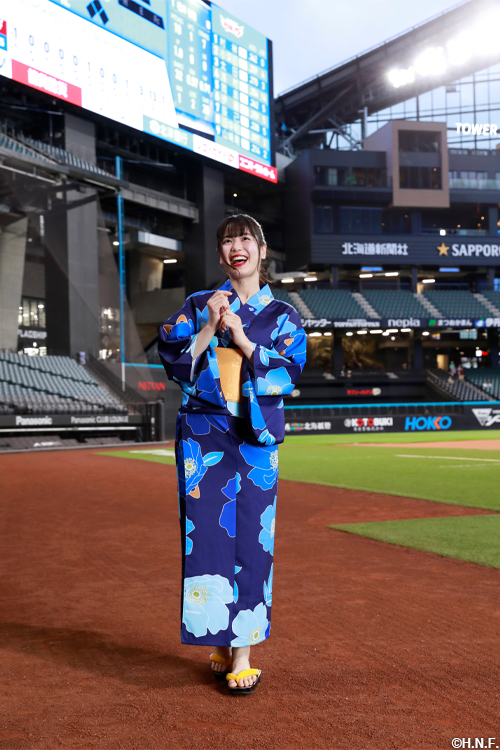 7/28(金)～30(日)の3試合は ファイターズガールが浴衣でパフォーマンス