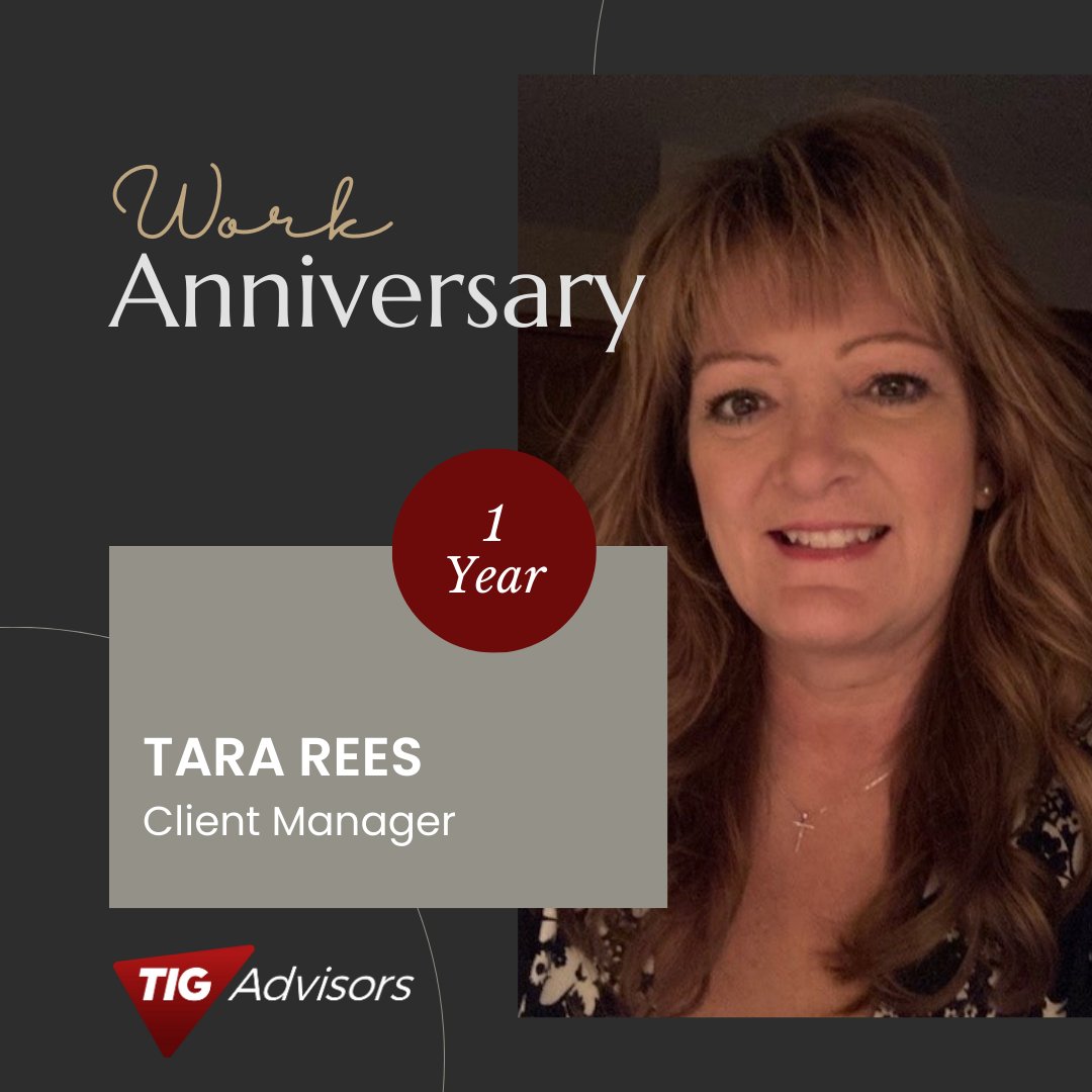 Happy Work Anniversary Tara!

Tara has been with TIG for 1 year! We are so grateful that she joined TeamTIG. Thank you for all your hard work. Hope you have the best day!!

#worklife #TIGlife #TIGCares #celebratingyou #InsuranceMatters