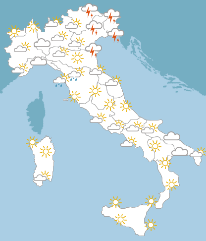 Buongiorno da #ANSA I Queste le previsioni del tempo per il 25 luglio 2023  
meteo.ansa.it