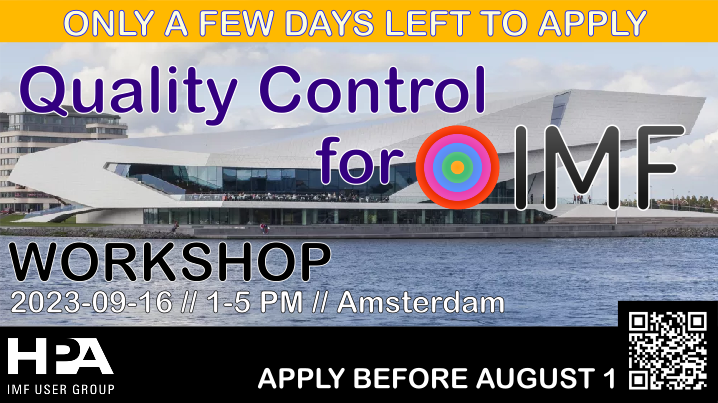 Only a few days left to apply! Not-to-be-missed workshop if media QC is your business.

imfug.com/invitation-wor…

#ispeakimf #ibc2023