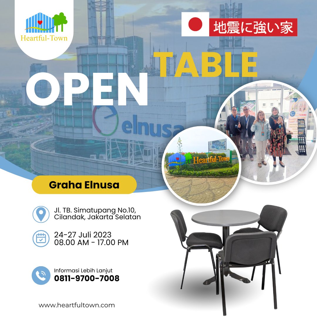 perumnasiida's tweet photo. Perumahan Heartful-Town ngadain Open Table lagi gaes. Kali ini berlokasi di Graha Elnusa. Dapatkan promo spesial memiliki rumah mewah tahan gempa pertama Indonesia https://t.co/Y6Pl7lbDaH
#exhibitions #heartfultown #PerumnasIidaGroup #opentable #XTwitter #Depok #Mbappe #AlHilal https://t.co/5fHJtsDROH