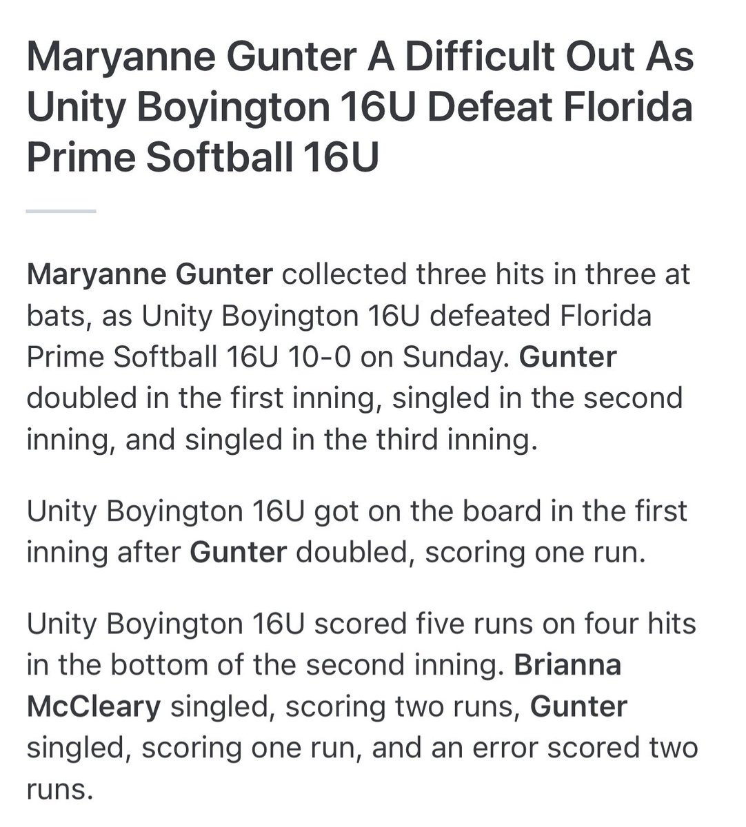 Wareagledg96's tweet photo. Tournament Spotlight on Unity Boyington’s @mary_gunter2025 OF/UT. Through the 5 game schedule @BackwardsKJax, she had a .667 batting average producing 11 runs and 11 stolen bases. 
@UnityFL2025 
@UnityCoachJosh
@RoesleDennis 
@UWA_Softball
@OspreySB
@MSUEaglesSB
@UAB_SB https://t.co/TfDEJGtVqY