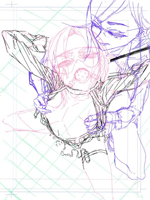 もーこのコマどう描いていいかわからん過ぎてクソほどラフから描き直して知恵熱出た。苦肉の横に倒して縦長として使う戦法… https://t.co/cJGxe9sZbS 