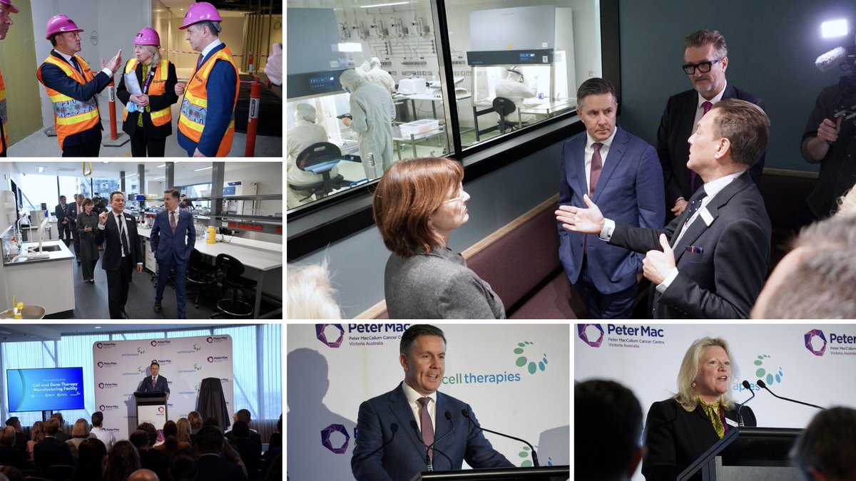 A momentous day as we open the Cell and Gene Therapy Manufacturing Facility at Peter Mac - Australia’s only biomedical manufacturing site where CAR T-cells and other “living” #cancer therapies can be made at commercial scale. Read more: petermac.org/about-us/news-…