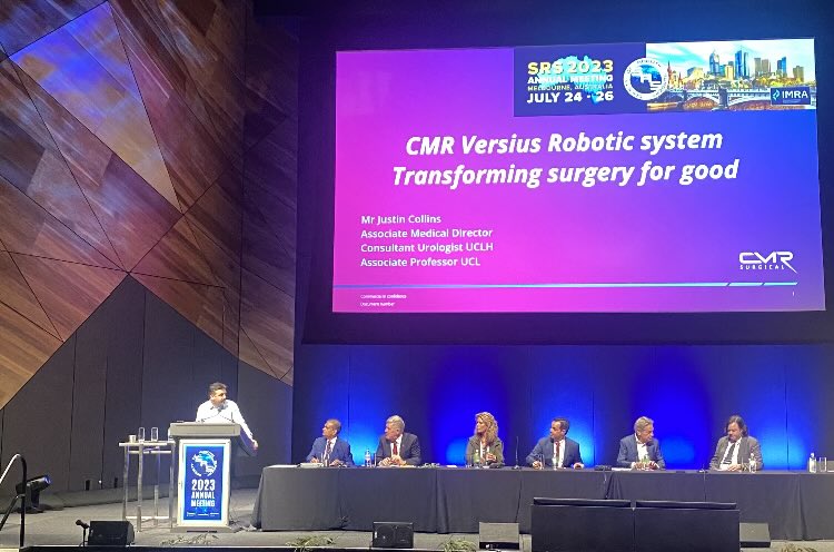 Updates on progress with ⁦<a href="/CMRSurgical/">CMR Surgical</a>⁩ Versius system at #SRS2023