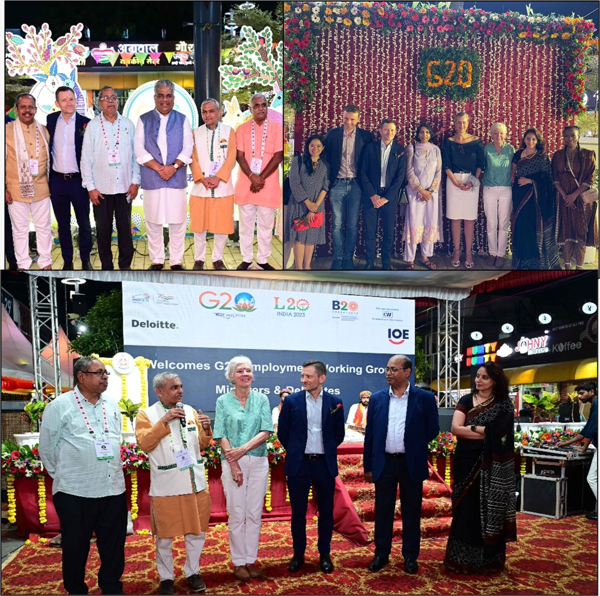 B20 &amp; <a href="/L20india/">L20 India</a> hosted Dinner for G20 Labour &amp; Employment Ministers and delegates supported by <a href="/ioevoice/">IOE</a> and <a href="/Deloitte/">Deloitte</a> on 21 July 2023, Chappan Dukan, Indore, India. 

Hon’ble Minister Shri Bhupender Yadav, Ministry of Labour and Employment, Government of India and Smt Arti