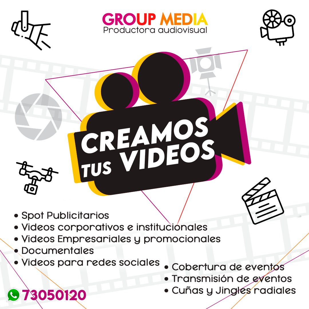🎬 Creamos y producimos contenidos en VIDEO y AUDIO✅
💬 📞 consulta nuestros servicios y precios 👉cel: 73050120 👈
👇Aprieta el link de WhatsApp para atención inmediata👇
wa.link/8nb6c6

#ProductoraAudiovisual #Publicidad   #video  #audiovisual #marketing #spot