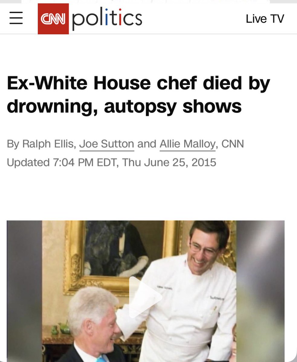 bennyjohnson's tweet photo. oh hi nothing to see here just a couple White House chefs drowning no big deal also how many grown adults drown in America per year and what percentage of them are White House chefs? 
well DONT ask too many questions shut up shut up shut up https://t.co/syJNtsWG2s