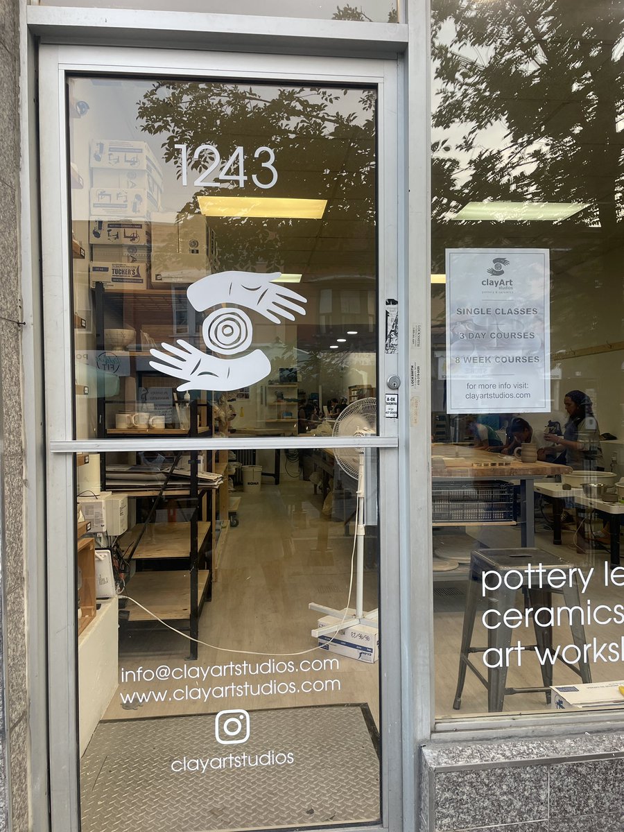✨Newish Business Alert✨

Welcome <a href="/clayartstudios/">clayArt Studios</a> to #Bloordale 😁

They are a family owned pottery studios specializing in
pottery lessons and ceramic education for adults.

Sign up for a class or workshop today ❤️

📍1243 Bloor St W
