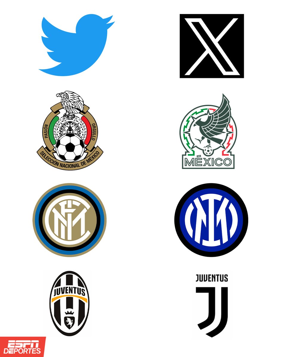 ESPNDeportes's tweet photo. ¿Cuál es el mejor/peor cambio de escudo? 😬 https://t.co/p4ioh6MfjJ