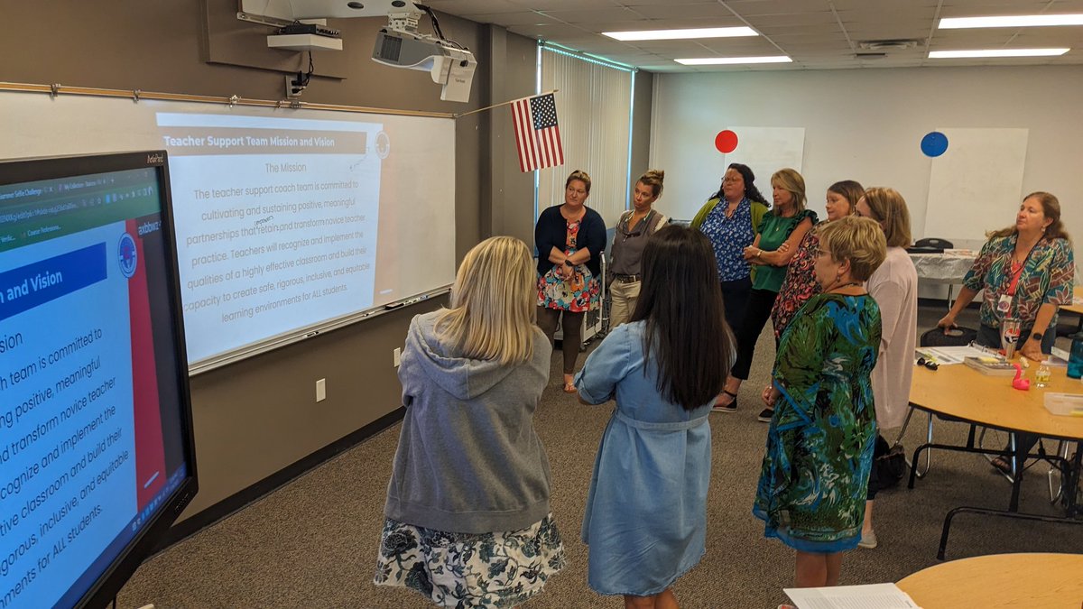robin_bossinger's tweet photo. Today was the summer kick off for the teacher support team. Loved the chance to begin considering how our core values will be reflected in our actions. Dedicated, resilient, efficient, community driven educators = coaches ready to empower teachers. https://t.co/dB87QiOiXL