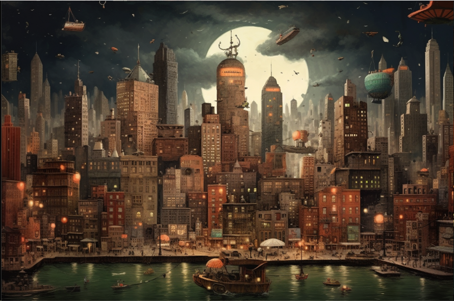 flashbynight's tweet photo. Prompt: a city made of stories https://t.co/H7fIbvKx5w