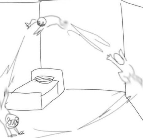 Zipping around in your room .