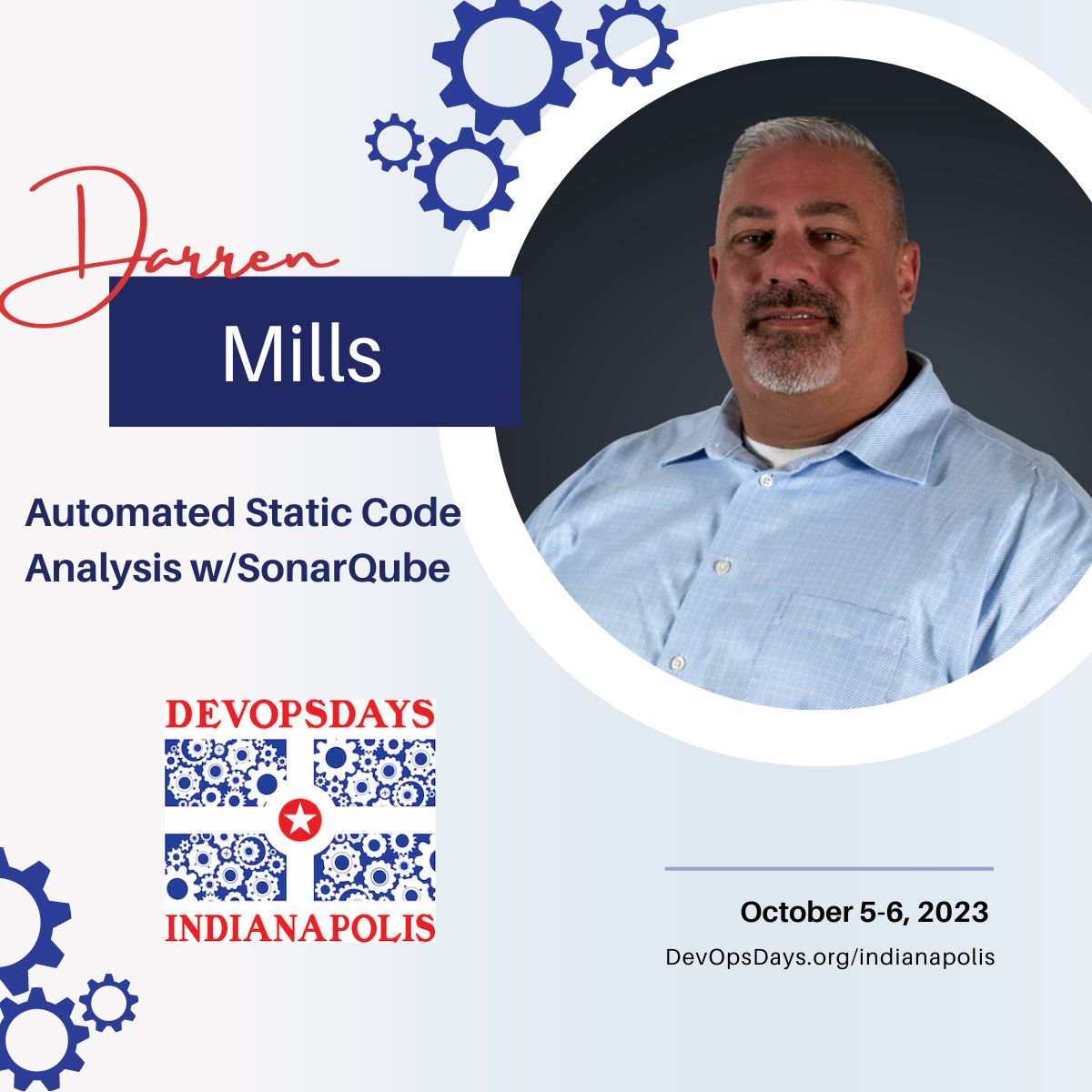 📢 Join us at #DevOpsDaysIndy Oct. 5-6  for a talk by Darren Mills!

Darren brings a wealth of experience in #DevOps, having worked on groundbreaking projects that have transformed the way software development and IT operations collaborate. 

Learn more: devopsdays.org/indianapolis