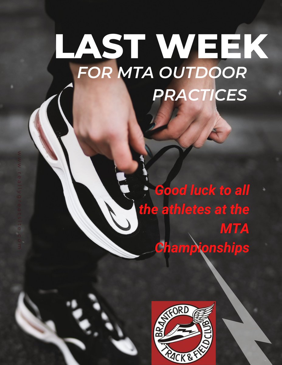 MTA Outdoor  season finishes this weekend at the MTA Championships!   Good luck to all the athletes competing!