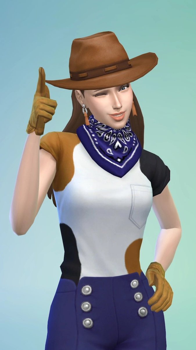 Mushilda's tweet photo. @TheSims Suly Suly! I played a little with Paint Mode 🐴🤍 #TS4NoCC #HorseRanch #ShowUsYourSims https://t.co/zfC5wdR64R