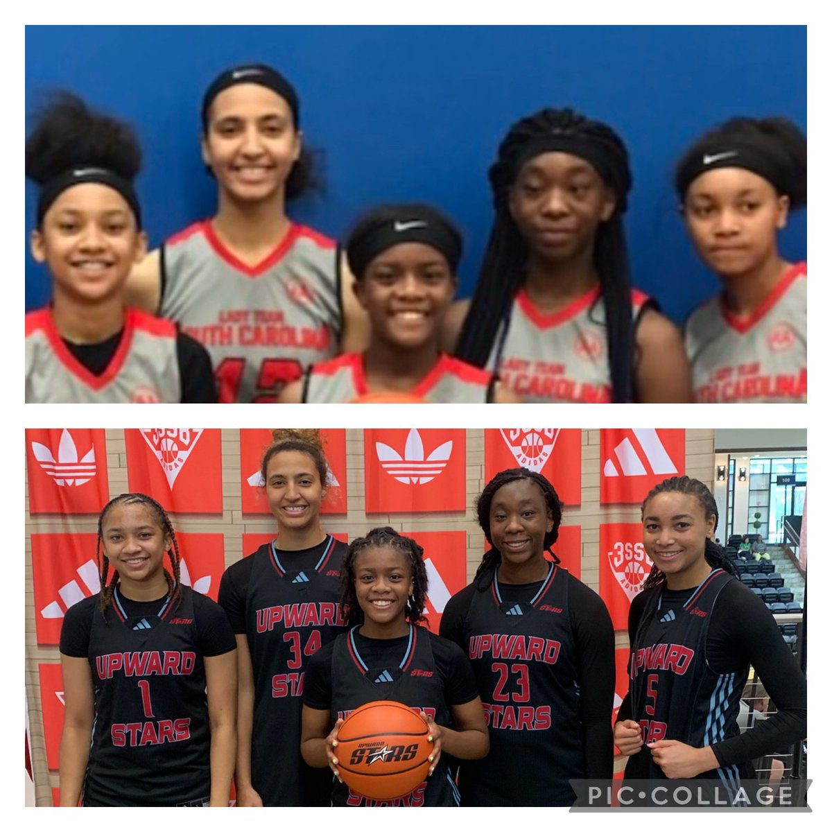 IYKYK…how we started vs how they finished. I coached these young ladies when they were first learning they could play and compete at a high level.  I am so glad I got to witness them finish their AAU/travel/summer basketball together. @jessask88 🙏🏾❤️🏀