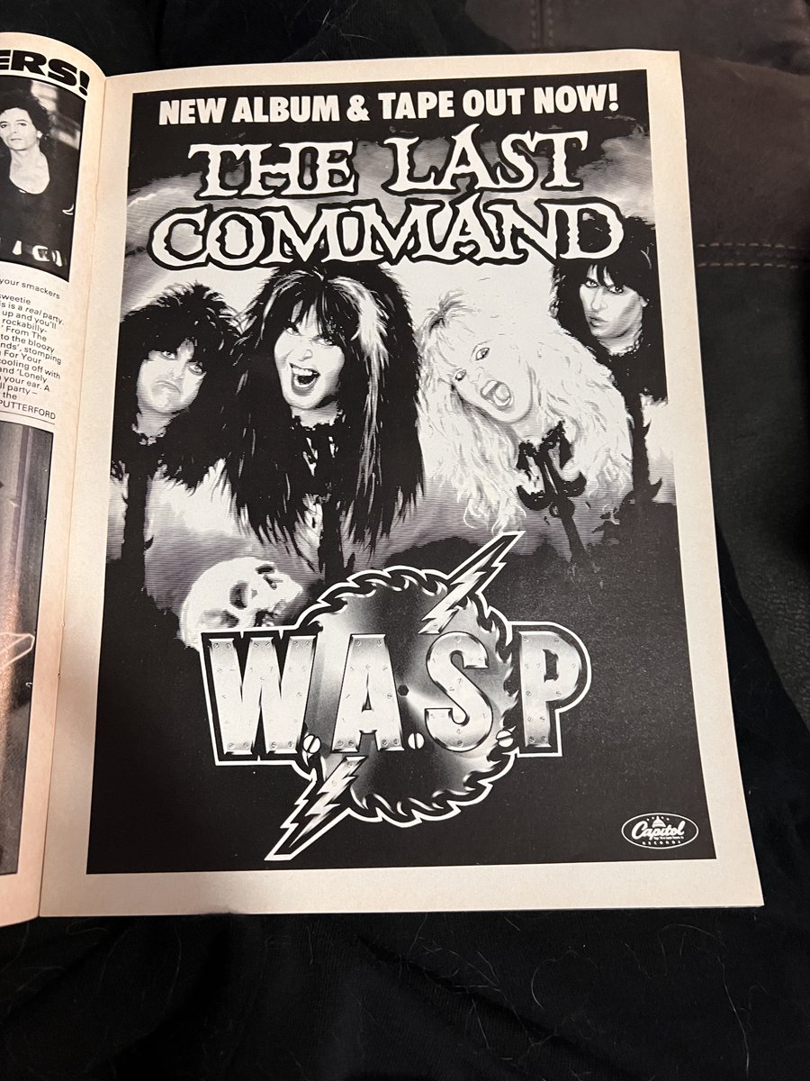 #WASP original 1985 ad and 1.5 star (holy shit) review for the album #thelastcommand. #hairmetal #chrisholmes #blackielawless